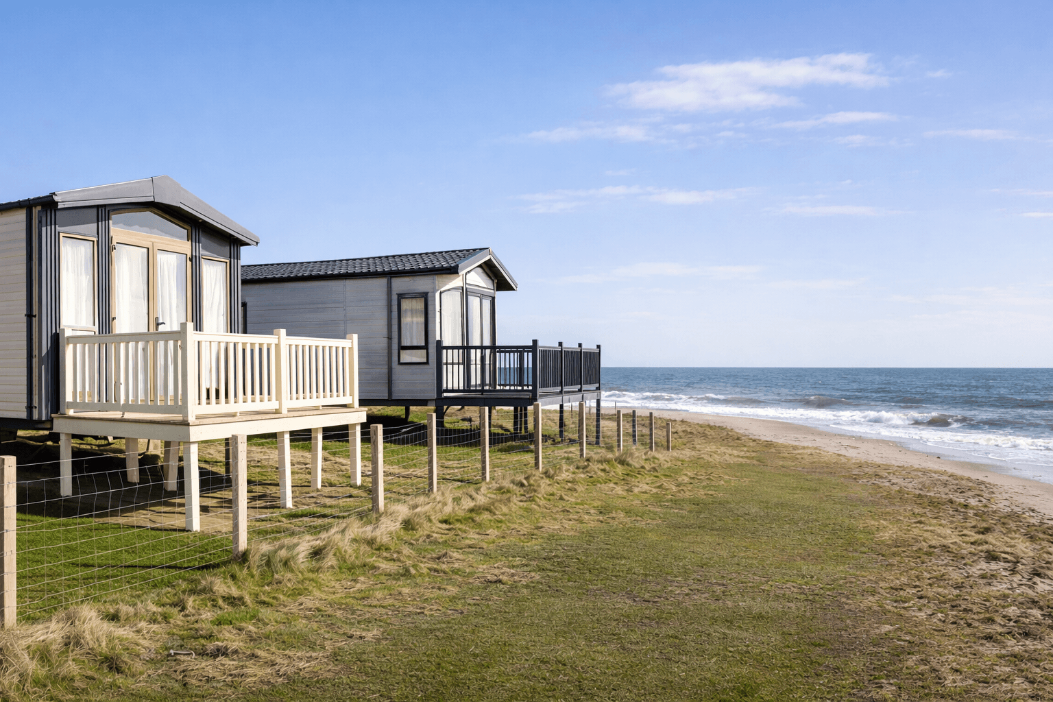 Caravans by the seafront